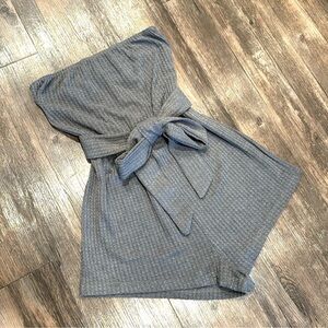 SHEIN Gray Strapless Jumpsuit